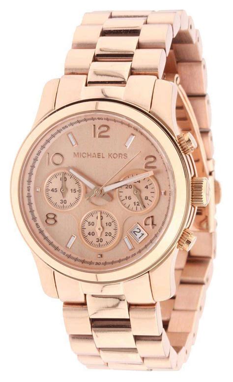 women's michael kors watch rose gold quartz|rose gold watch with numbers.